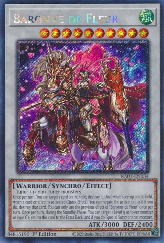 Baronne de Fleur [RA01-EN034] Platinum Secret Rare | Exor Games Dartmouth