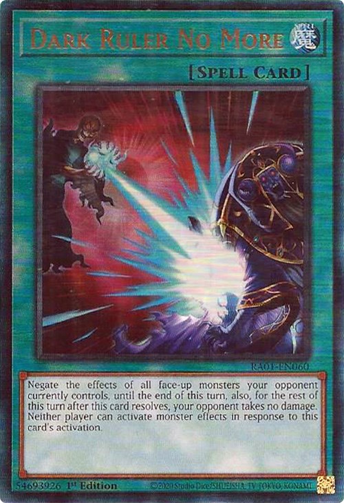 Dark Ruler No More [RA01-EN060] Prismatic Ultimate Rare | Exor Games Dartmouth