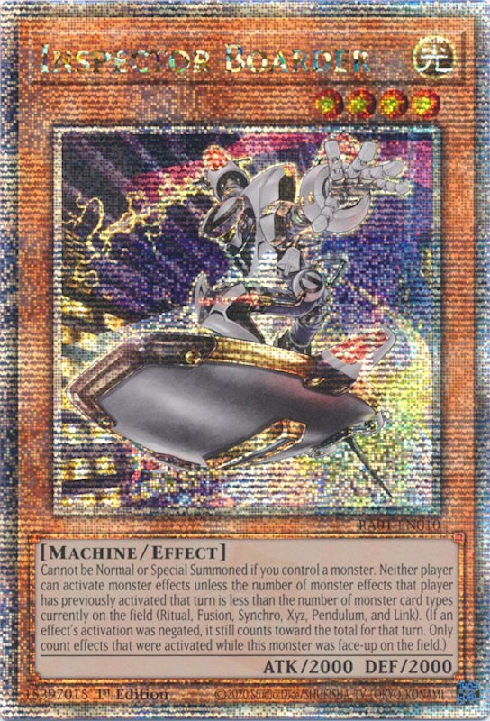 Inspector Boarder [RA01-EN010] Quarter Century Secret Rare | Exor Games Dartmouth