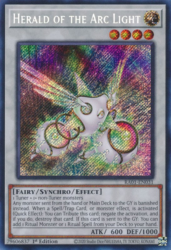 Herald of the Arc Light [RA01-EN031] Secret Rare | Exor Games Dartmouth