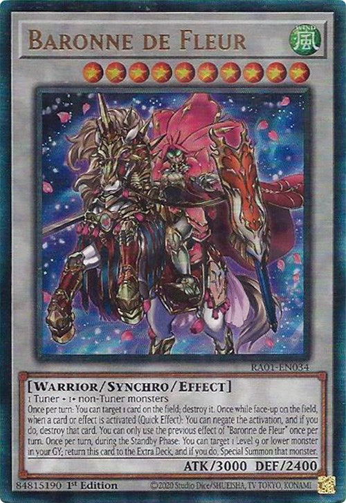 Baronne de Fleur [RA01-EN034] Prismatic Ultimate Rare | Exor Games Dartmouth