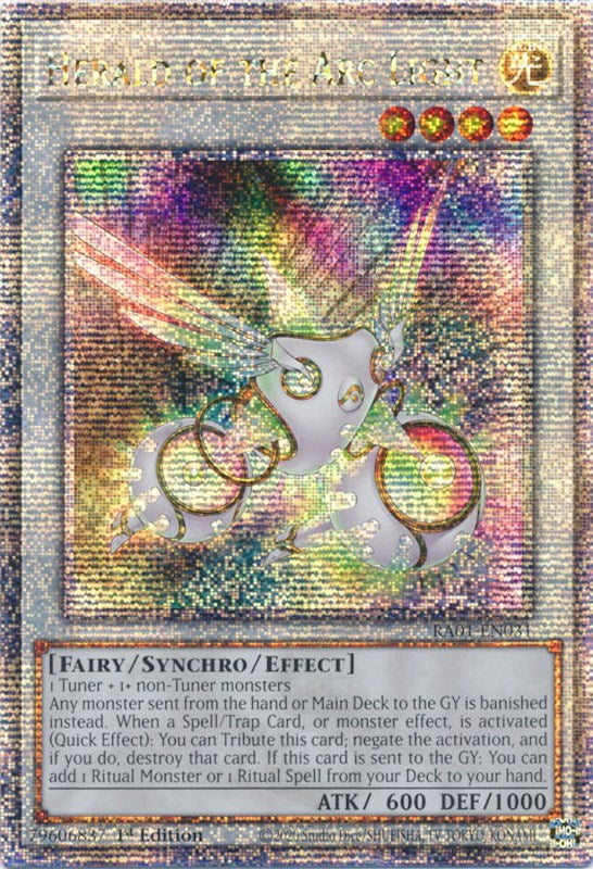 Herald of the Arc Light [RA01-EN031] Quarter Century Secret Rare | Exor Games Dartmouth