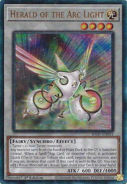 Herald of the Arc Light [RA01-EN031] Prismatic Ultimate Rare | Exor Games Dartmouth