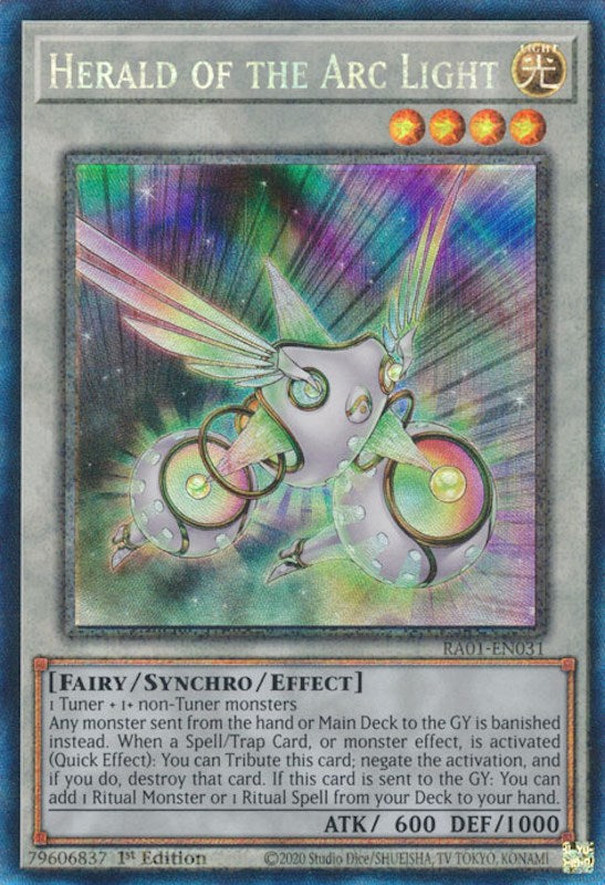 Herald of the Arc Light [RA01-EN031] Prismatic Collector's Rare | Exor Games Dartmouth
