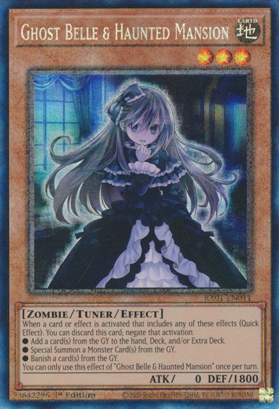 Ghost Belle & Haunted Mansion [RA01-EN011] Prismatic Collector's Rare | Exor Games Dartmouth