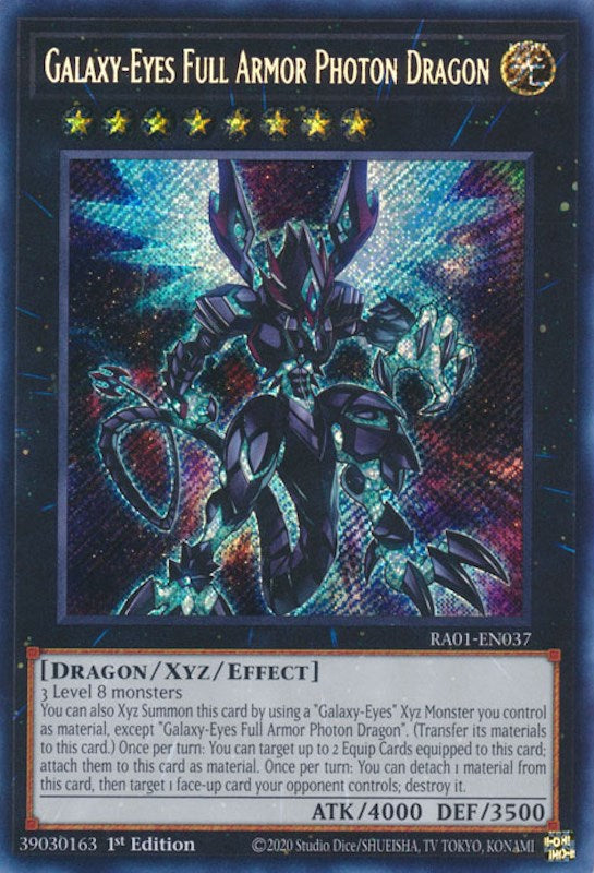 Galaxy-Eyes Full Armor Photon Dragon [RA01-EN037] Secret Rare | Exor Games Dartmouth