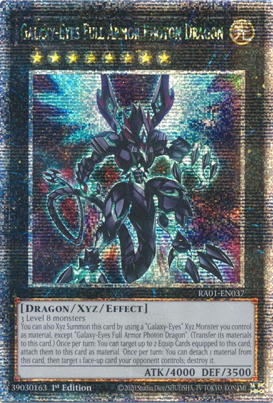 Galaxy-Eyes Full Armor Photon Dragon [RA01-EN037] Quarter Century Secret Rare | Exor Games Dartmouth