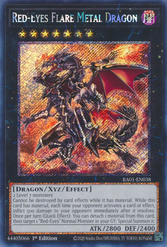 Red-Eyes Flare Metal Dragon [RA01-EN038] Platinum Secret Rare | Exor Games Dartmouth