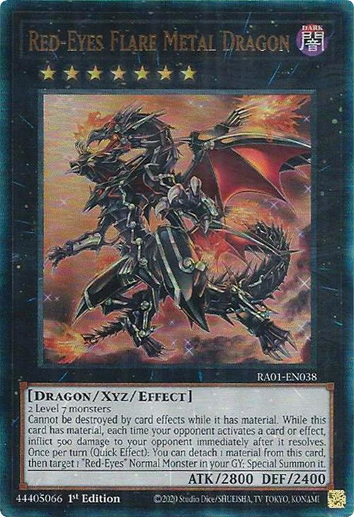 Red-Eyes Flare Metal Dragon [RA01-EN038] Prismatic Ultimate Rare | Exor Games Dartmouth