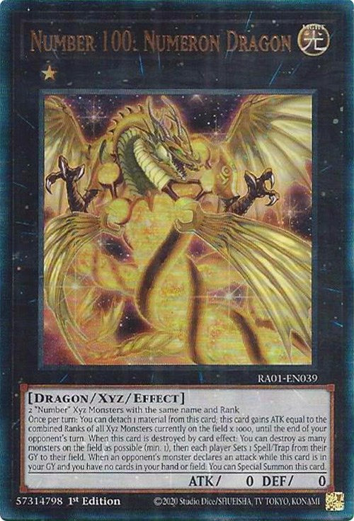 Number 100: Numeron Dragon [RA01-EN039] Prismatic Ultimate Rare | Exor Games Dartmouth