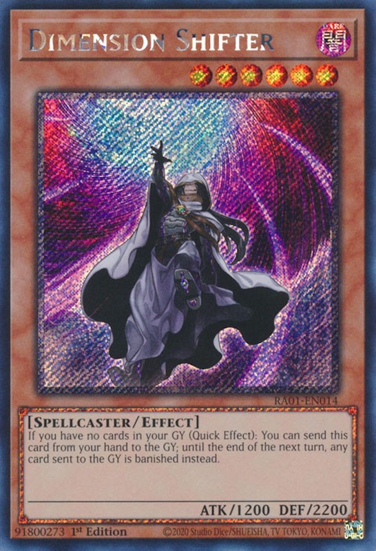 Dimension Shifter [RA01-EN014] Platinum Secret Rare | Exor Games Dartmouth