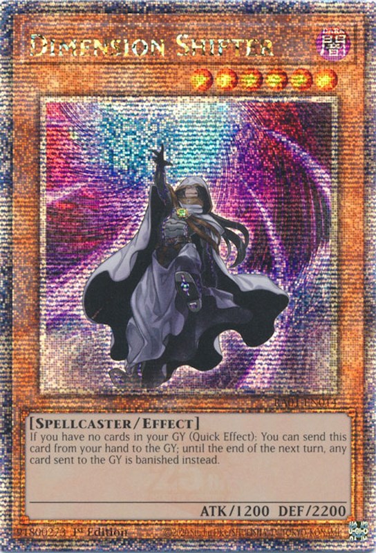 Dimension Shifter [RA01-EN014] Quarter Century Secret Rare | Exor Games Dartmouth