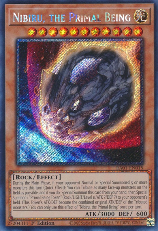 Nibiru, the Primal Being [RA01-EN015] Platinum Secret Rare | Exor Games Dartmouth