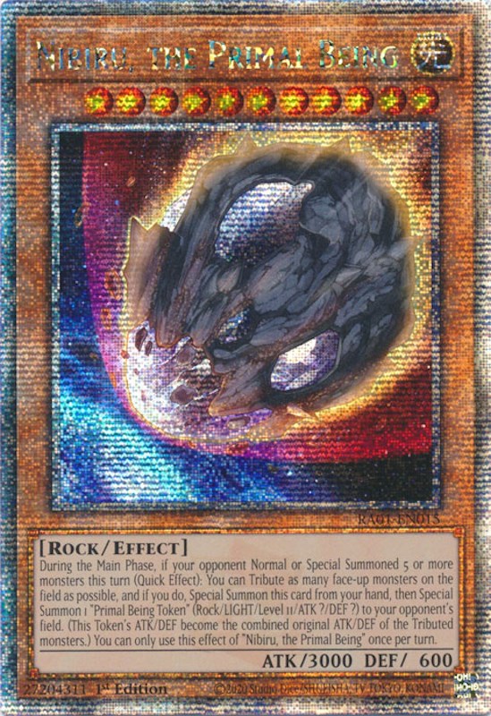 Nibiru, the Primal Being [RA01-EN015] Quarter Century Secret Rare | Exor Games Dartmouth