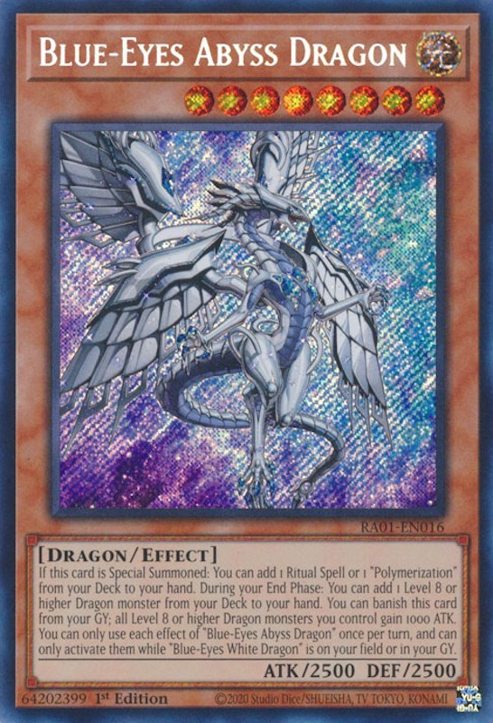 Blue-Eyes Abyss Dragon [RA01-EN016] Secret Rare | Exor Games Dartmouth