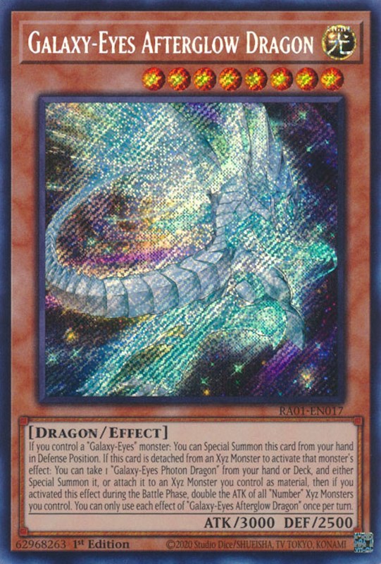 Galaxy-Eyes Afterglow Dragon [RA01-EN017] Secret Rare | Exor Games Dartmouth