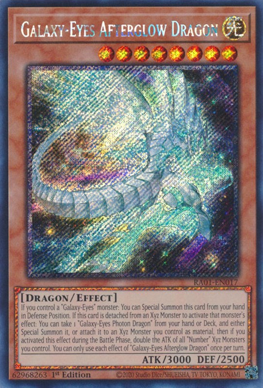 Galaxy-Eyes Afterglow Dragon [RA01-EN017] Platinum Secret Rare | Exor Games Dartmouth