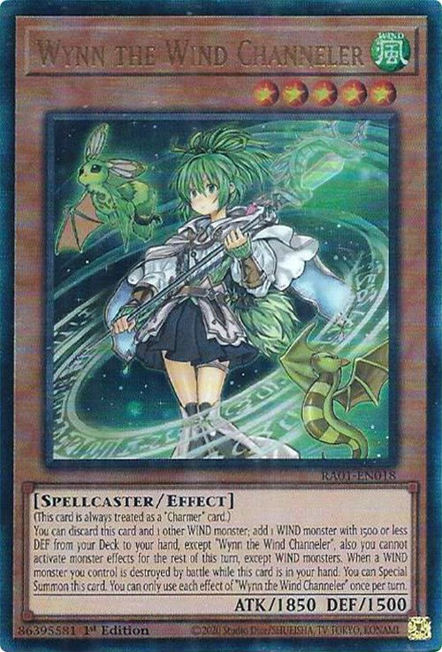 Wynn the Wind Channeler [RA01-EN018] Prismatic Ultimate Rare | Exor Games Dartmouth