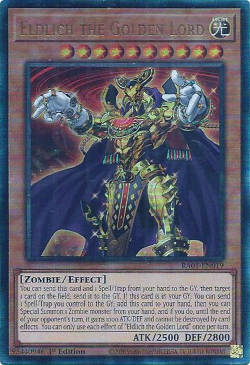 Eldlich the Golden Lord [RA01-EN019] Prismatic Ultimate Rare | Exor Games Dartmouth