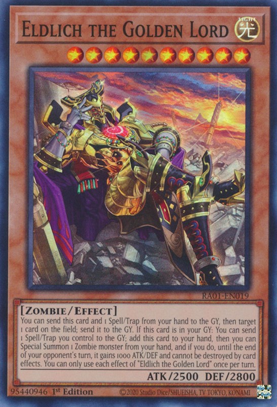 Eldlich the Golden Lord (Alternate Art) [RA01-EN019] Super Rare | Exor Games Dartmouth