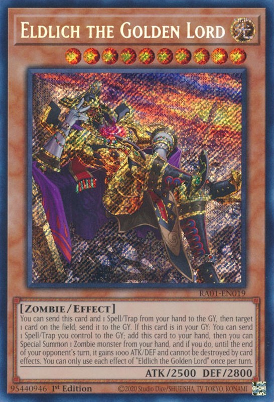 Eldlich the Golden Lord (Alternate Art) [RA01-EN019] Secret Rare | Exor Games Dartmouth