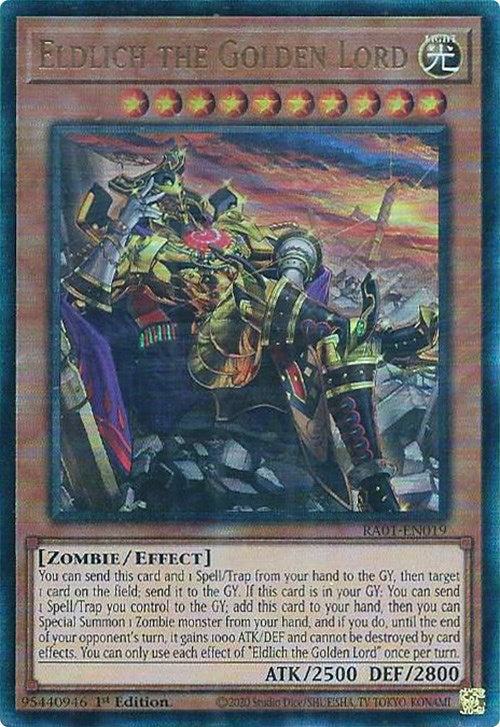 Eldlich the Golden Lord (Alternate Art) [RA01-EN019] Prismatic Ultimate Rare | Exor Games Dartmouth