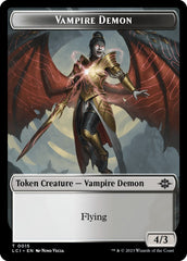 Vampire // Vampire Demon Double-Sided Token [The Lost Caverns of Ixalan Tokens] | Exor Games Dartmouth