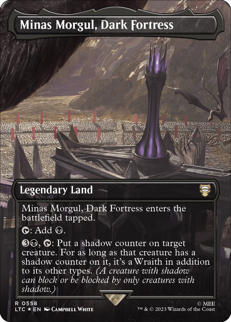 Minas Morgul, Dark Fortress (Borderless) (Surge Foil) [The Lord of the Rings: Tales of Middle-Earth Commander] | Exor Games Dartmouth
