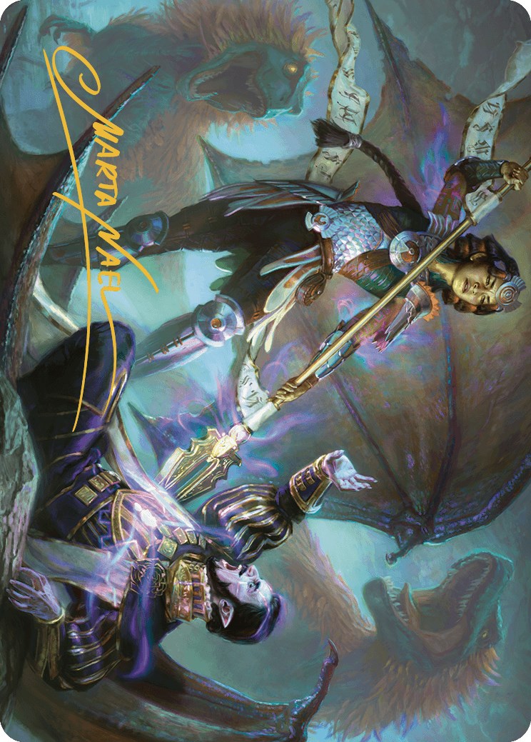 Huatli's Final Strike Art Card (Gold-Stamped Signature) [The Lost Caverns of Ixalan Art Series] | Exor Games Dartmouth