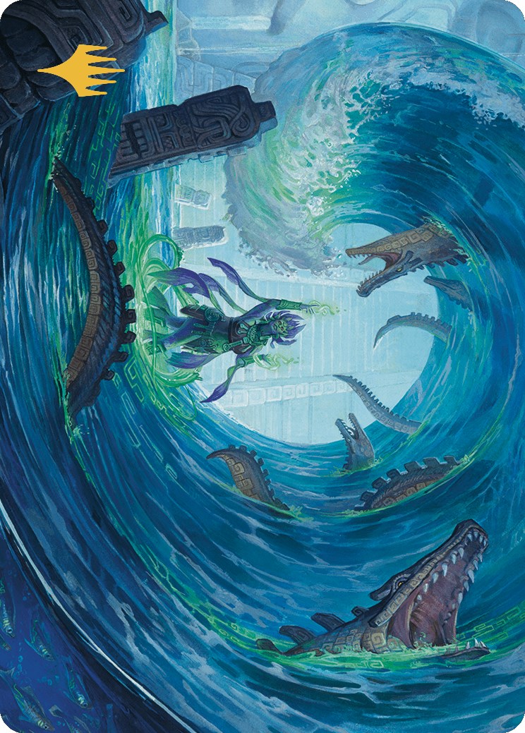 Wave Goodbye Art Card (Gold-Stamped Planeswalker Symbol) [The Lost Caverns of Ixalan Art Series] | Exor Games Dartmouth