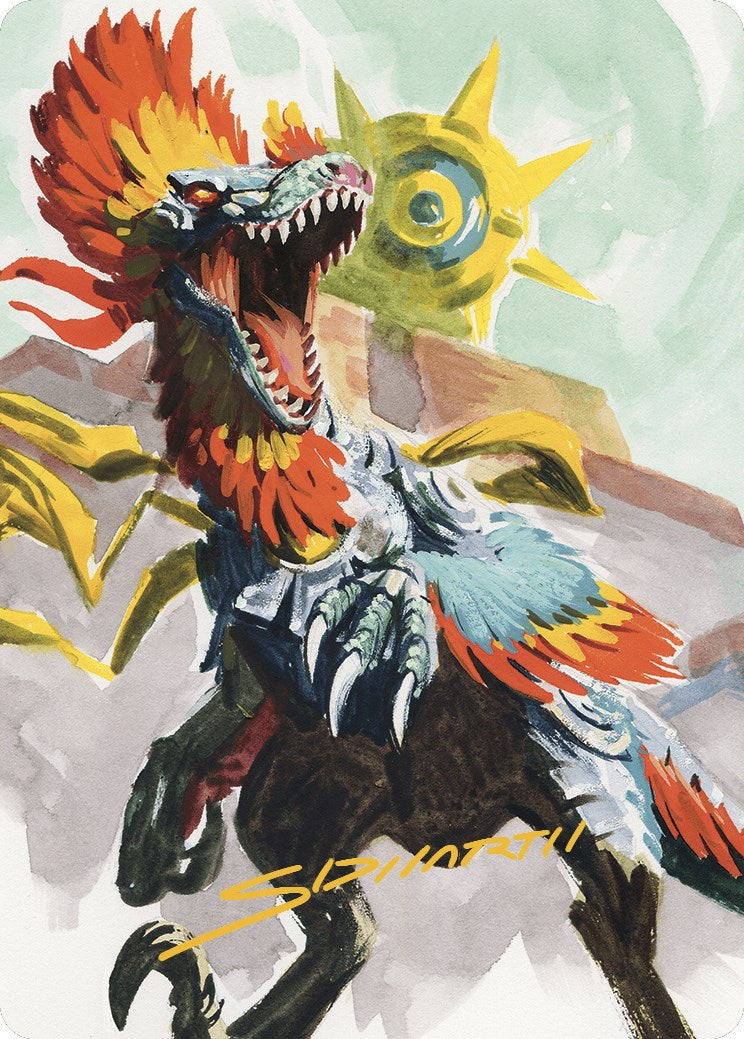 Pantlaza, Sun-Favored Art Card (Gold-Stamped Signature) [The Lost Caverns of Ixalan Art Series] | Exor Games Dartmouth