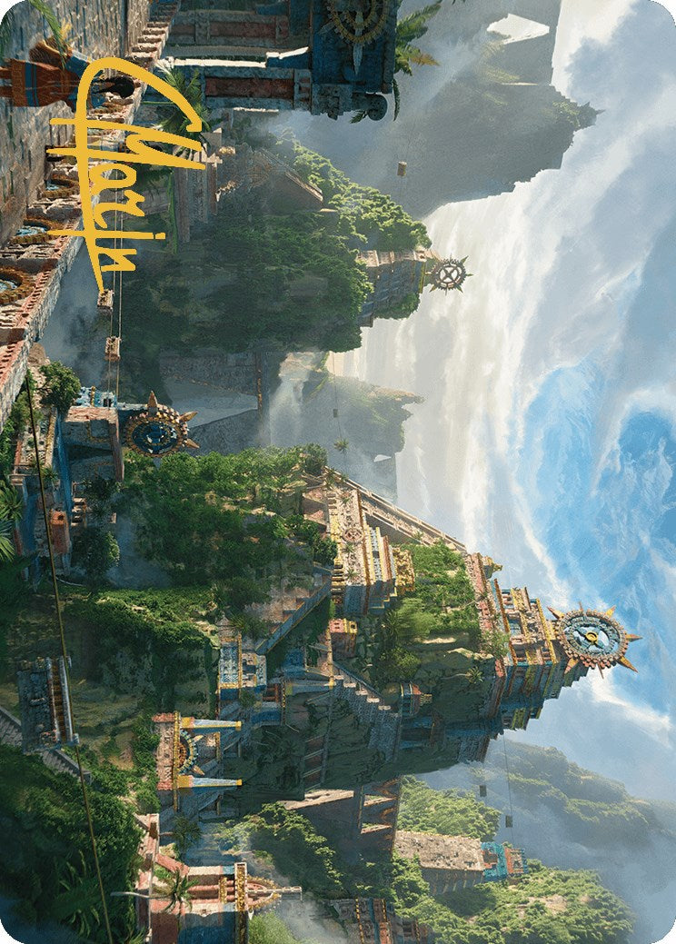 Clifftop Retreat Art Card (Gold-Stamped Signature) [The Lost Caverns of Ixalan Art Series] | Exor Games Dartmouth