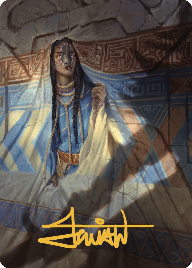 Whispersilk Cloak Art Card (Gold-Stamped Signature) [The Lost Caverns of Ixalan Art Series] | Exor Games Dartmouth