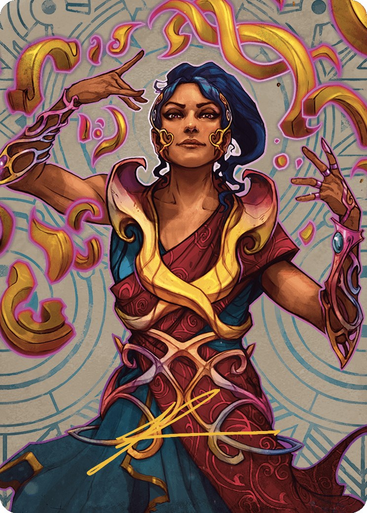 Saheeli, the Sun's Brilliance Art Card (Gold-Stamped Signature) [The Lost Caverns of Ixalan Art Series] | Exor Games Dartmouth