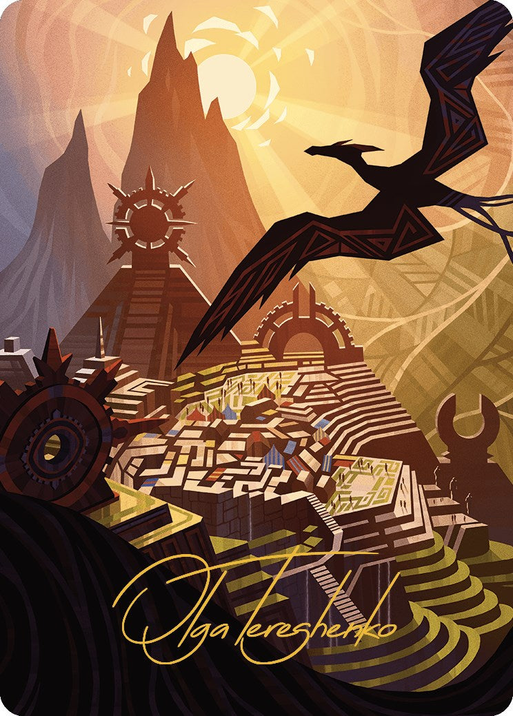Plains Art Card (Gold-Stamped Signature) [The Lost Caverns of Ixalan Art Series] | Exor Games Dartmouth