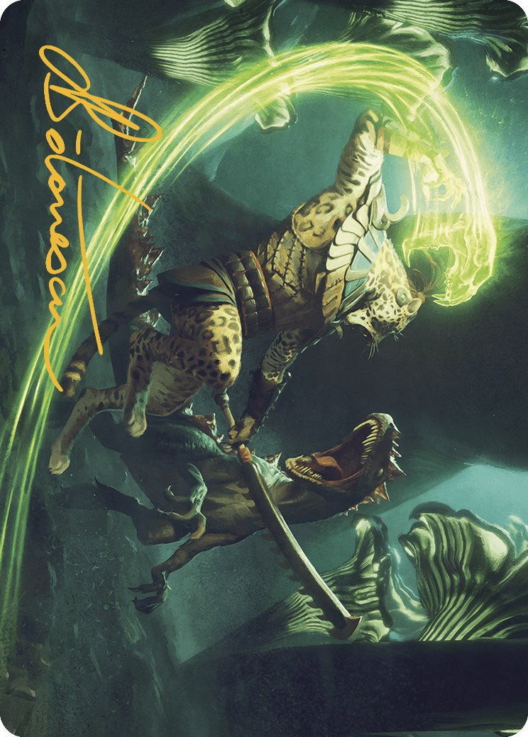 Contest of Claws Art Card (Gold-Stamped Signature) [The Lost Caverns of Ixalan Art Series] | Exor Games Dartmouth