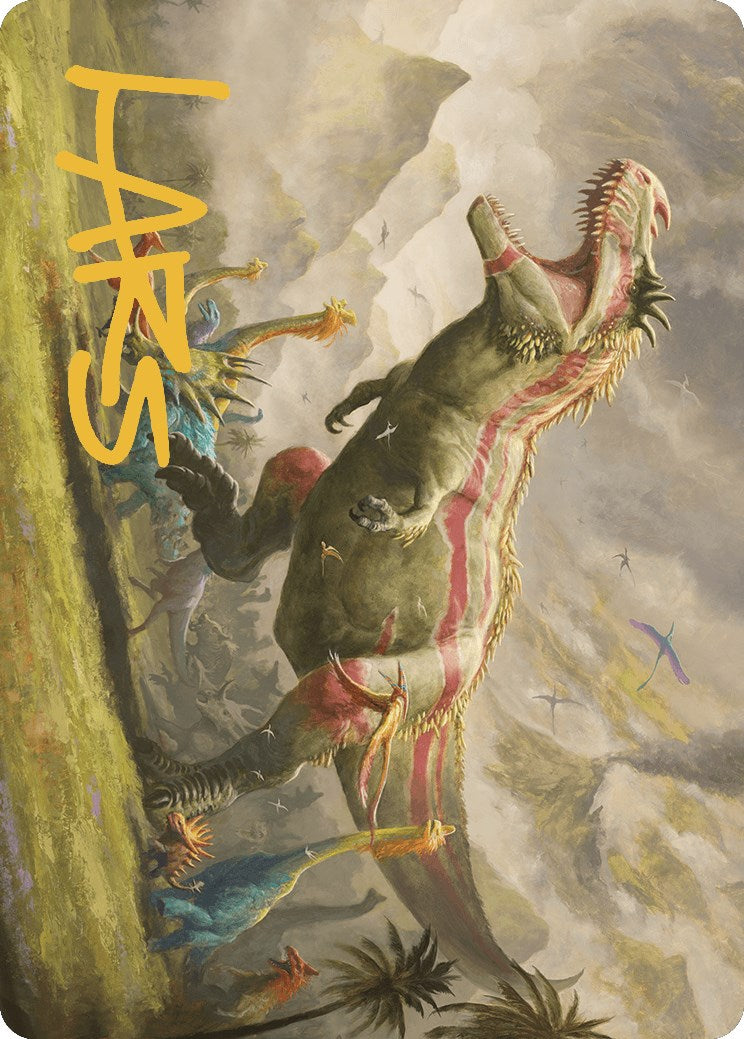 Ghalta, Stampede Tyrant Art Card (Gold-Stamped Signature) [The Lost Caverns of Ixalan Art Series] | Exor Games Dartmouth