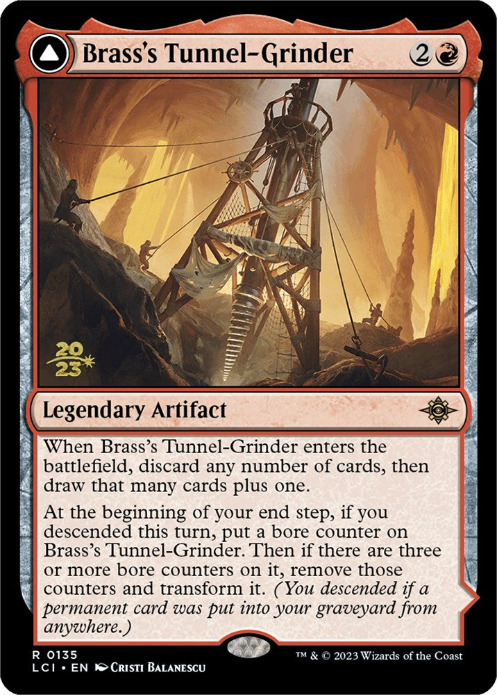 Brass's Tunnel-Grinder // Tecutlan, the Searing Rift [The Lost Caverns of Ixalan Prerelease Cards] | Exor Games Dartmouth