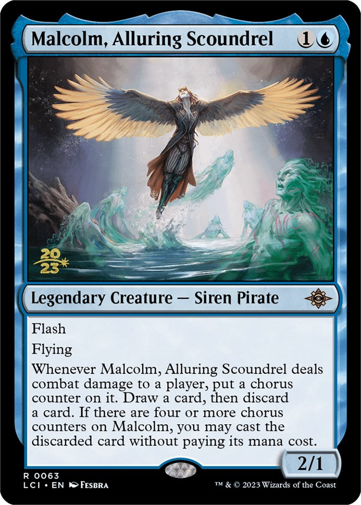 Malcolm, Alluring Scoundrel [The Lost Caverns of Ixalan Prerelease Cards] | Exor Games Dartmouth