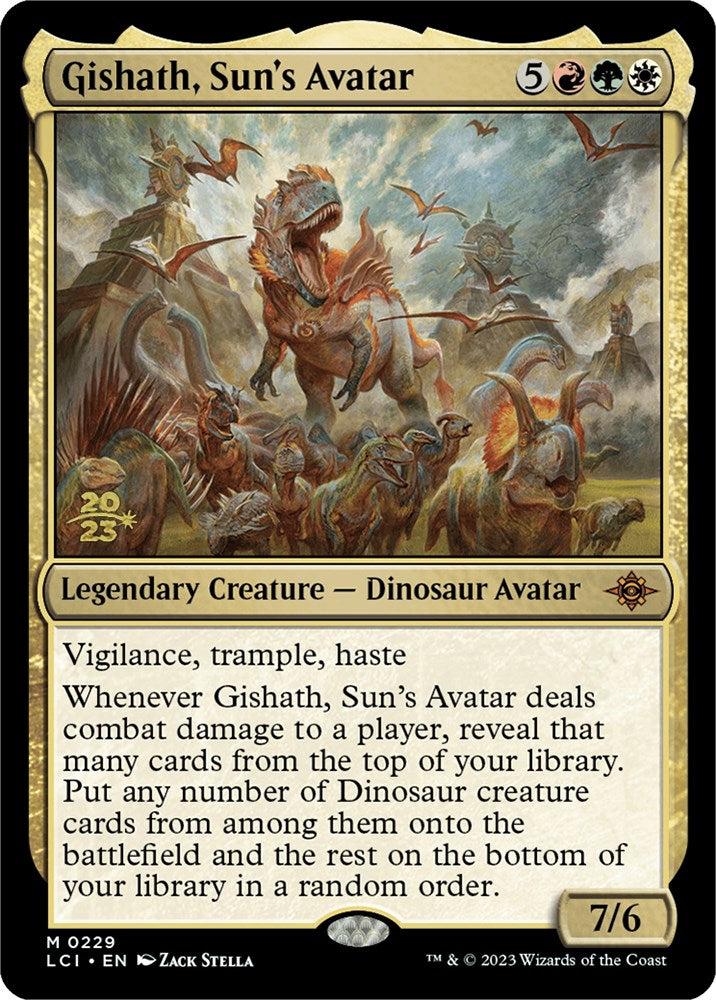 Gishath, Sun's Avatar (LCI) [The Lost Caverns of Ixalan Prerelease Cards] | Exor Games Dartmouth