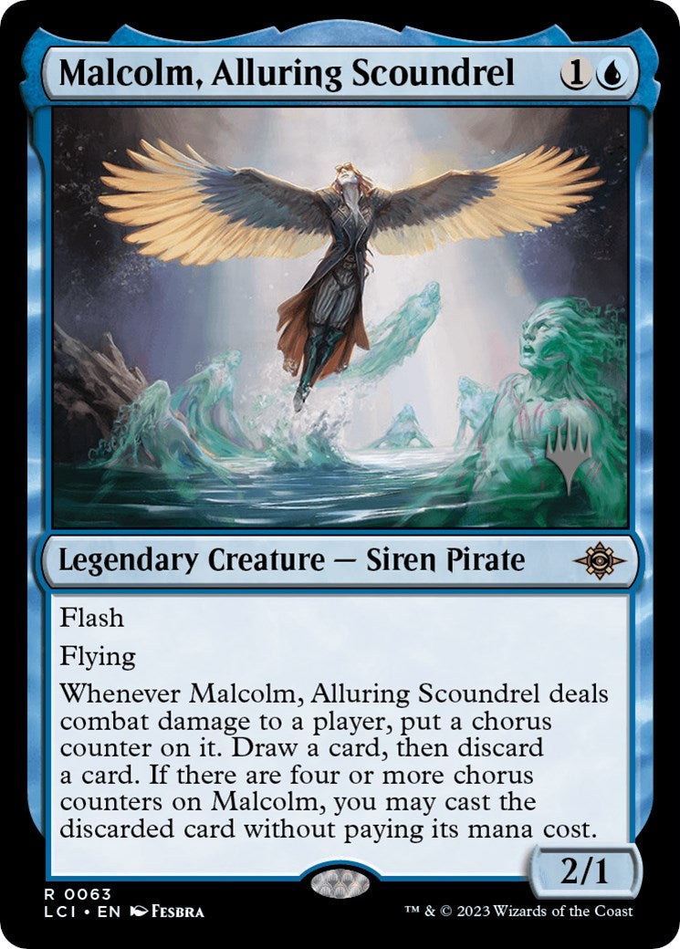 Malcolm, Alluring Scoundrel (Promo Pack) [The Lost Caverns of Ixalan Promos] | Exor Games Dartmouth