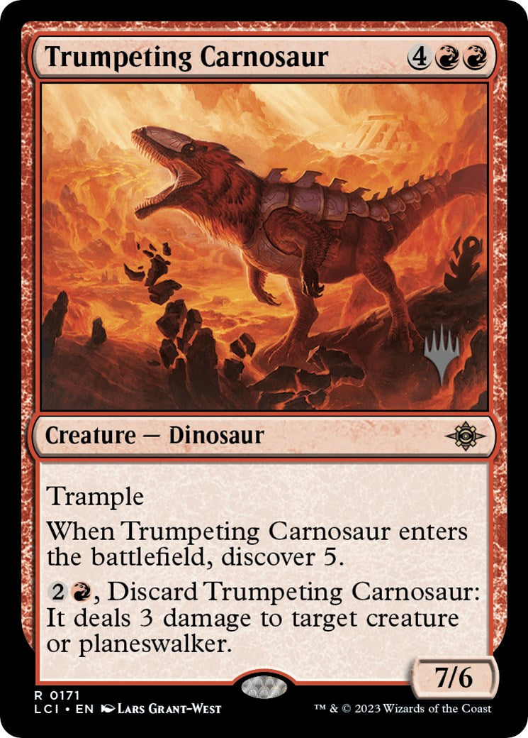 Trumpeting Carnosaur (Promo Pack) [The Lost Caverns of Ixalan Promos] | Exor Games Dartmouth