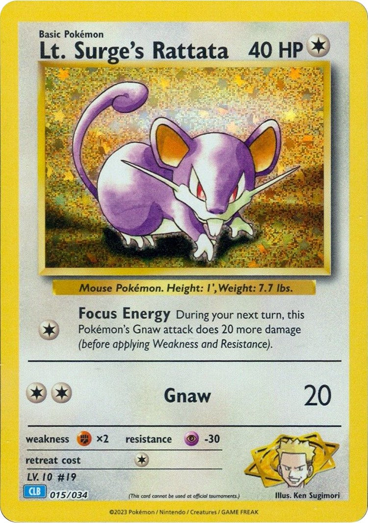 Lt. Surge's Rattata [Trading Card Game Classic] | Exor Games Dartmouth