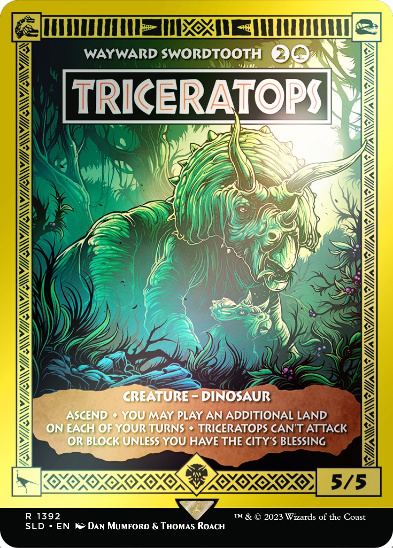 Triceratops - Wayward Swordtooth (Rainbow Foil) [Secret Lair Drop Series] | Exor Games Dartmouth