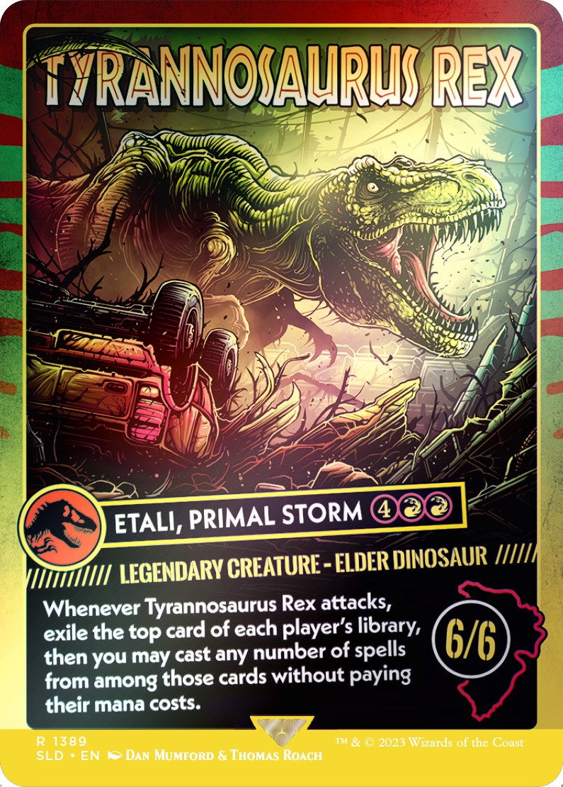 Tyrannosaurus Rex - Etali, Primal Storm (Rainbow Foil) [Secret Lair Drop Series] | Exor Games Dartmouth