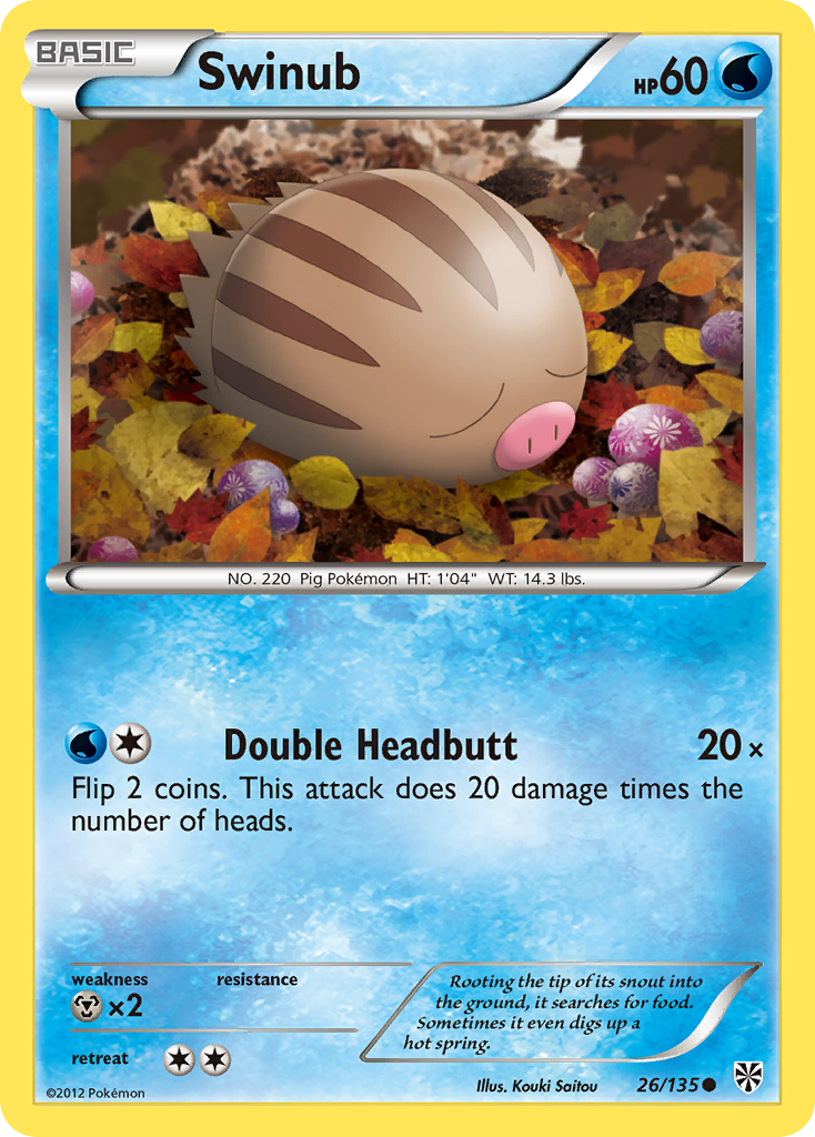 Swinub (26/135) [Black & White: Plasma Storm] | Exor Games Dartmouth