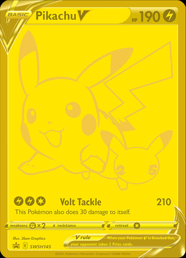 Pikachu V (SWSH145) (Celebrations) [Sword & Shield: Black Star Promos] | Exor Games Dartmouth