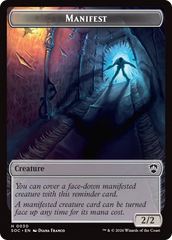 Elemental (0020) // Manifest Double-Sided Token [Secrets of Strixhaven Commander Tokens] | Exor Games Dartmouth