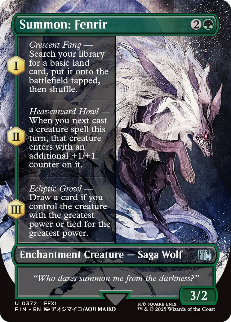 Summon: Fenrir (Borderless) [FINAL FANTASY] | Exor Games Dartmouth