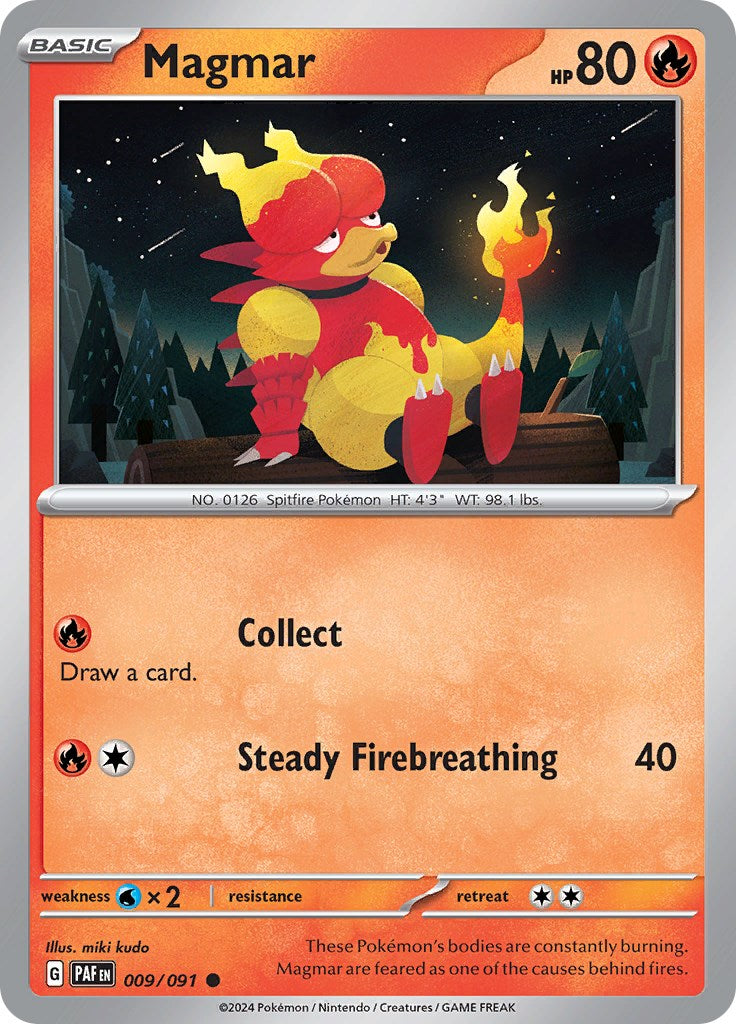 Magmar (009/091) [Scarlet & Violet: Paldean Fates] | Exor Games Dartmouth